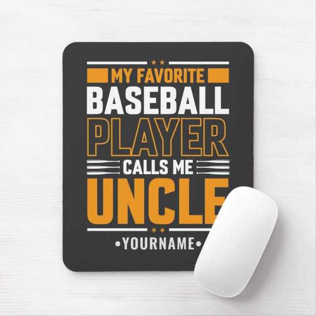 My Favourite Player Calls Me Uncle Mouse Mat (With Mouse)