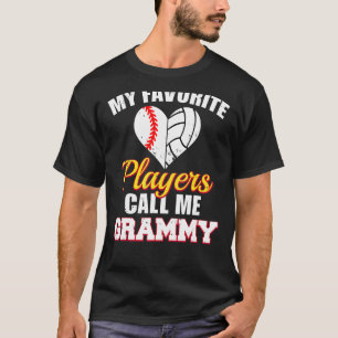 My Favourite Players Call Me Grammy Baseball Vol T-Shirt