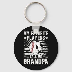 My Favourite Players Call Me Grandpa Soccer Byseby Key Ring
