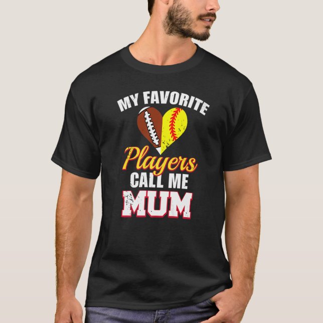 My Favourite Players Call Me Mum Rugby Football So T-Shirt (Front)