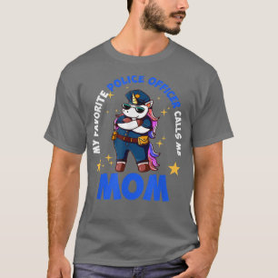 My Favourite Police Officer Calls Me Mum Unicorn M T-Shirt