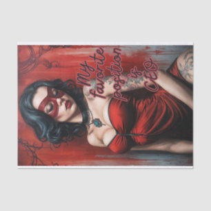 My Favourite Position is CEO Female Decoupage  Tissue Paper