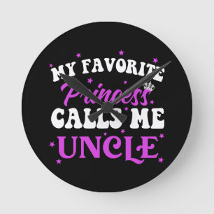 My Favourite Princess Calls Me Uncle Round Clock