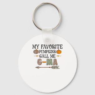 My Favourite Pumpkins Call Me G-MA Grandma Thanksg Key Ring