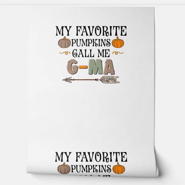 My Favourite Pumpkins Call Me G-MA Grandma Thanksg Wallpaper (Unrolling)