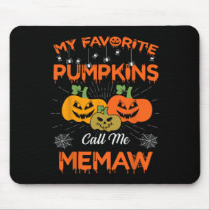 My Favourite Pumpkins Call Me Memaw Halloween Wome Mouse Mat