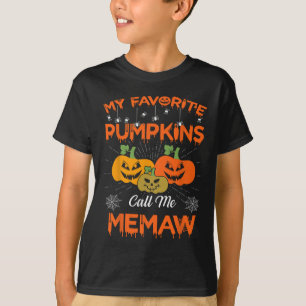 My Favourite Pumpkins Call Me Memaw Halloween Wome T-Shirt
