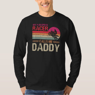My Favourite Racer Calls Me Daddy Vintage Father's T-Shirt