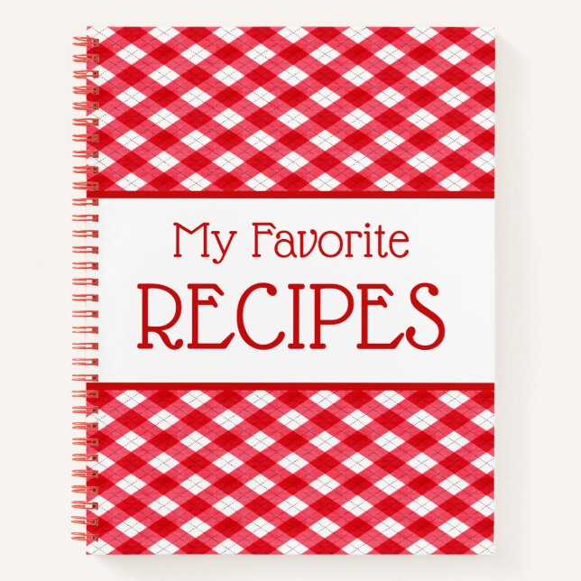 My Favourite Recipes Notebook (Front)