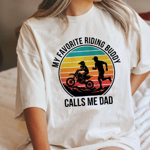 My Favourite Riding Buddy Calls Me Dad Motocross Tri-Blend Shirt