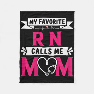 My Favourite Rn Registered Nurse Calls Me Mum Moth Fleece Blanket