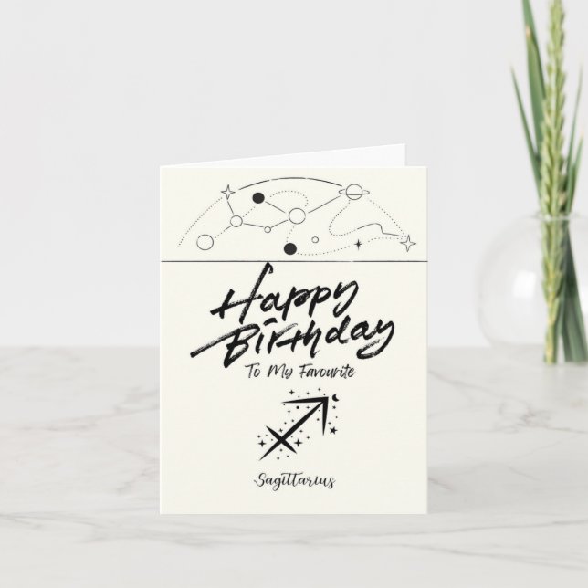 My Favourite Sagittarius Heartfelt Birthday Card (Front)