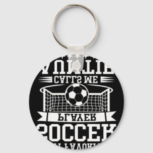My Favourite Soccer Player Calls Me Auntie Key Ring