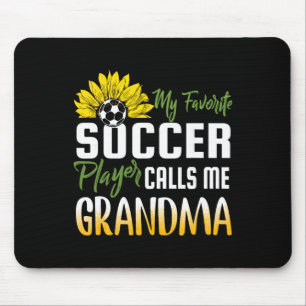 My Favourite Soccer Player Calls Me Grandma Sunflo Mouse Mat