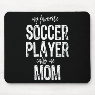 My Favourite Soccer Player Calls Me Mum Christmas Mouse Mat