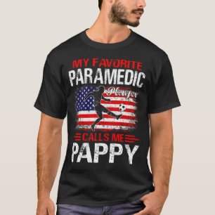 My Favourite Soccer Player Calls Me PAPPY USA Flag T-Shirt