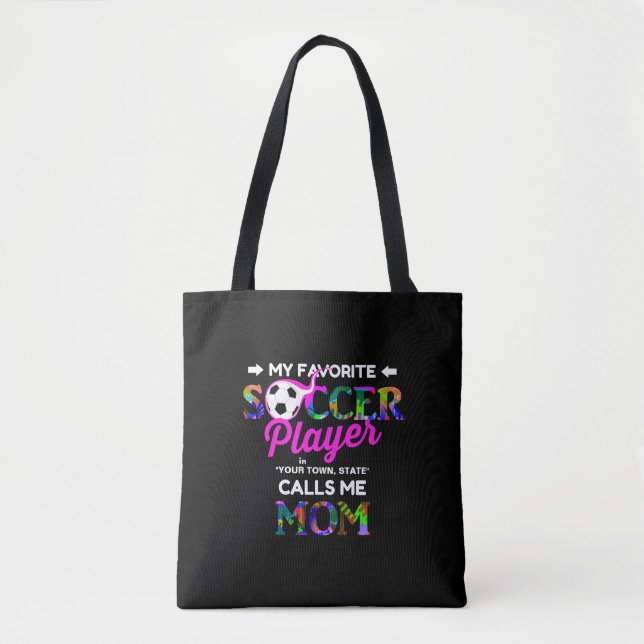 My Favourite Soccer Player Soccer Mum Personalised Tote Bag (Front)
