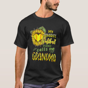 My Favourite Softball Player Call Me Grandma Sunfl T-Shirt