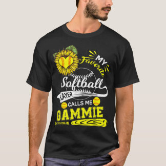 My Favourite Softball Player Calls Me Gammie Sunfl T-Shirt