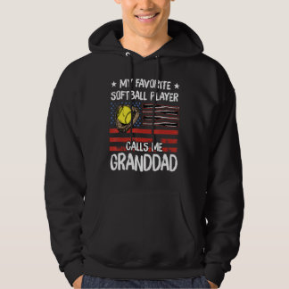 My Favourite Softball Player Calls Me Granddad Ame Hoodie