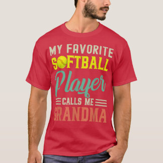 My Favourite Softball Player Calls Me Grandma Vint T-Shirt