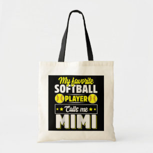 My Favourite Softball Player Calls Me Mimi Tote Bag