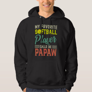 My Favourite Softball Player Calls Me Papaw Vintag Hoodie