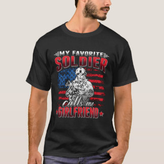 My Favourite Soldier Calls Me Friend Military T-Shirt