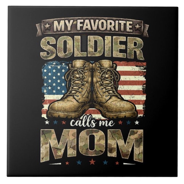 My favourite soldier calls me mum tile (Front)