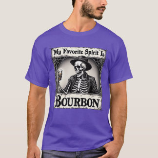 My Favourite Spirit is Bourbon Funny Halloween Gho T-Shirt