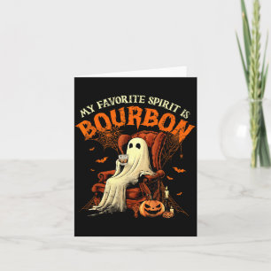 My Favourite Spirit is Funny Halloween Ghost Card