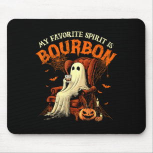 My Favourite Spirit is Funny Halloween Ghost Mouse Mat