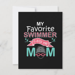 My Favourite Swimmer Calls Me Mum Funny Swimming Invitation