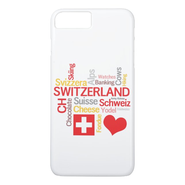 My Favourite Swiss Things Funny Case-Mate iPhone Case (Back)