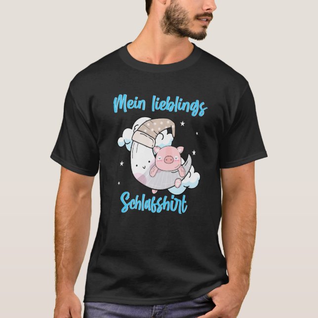 My Favourite Teacup Pig Mini Pig Moon Sleep T-Shirt (Front)