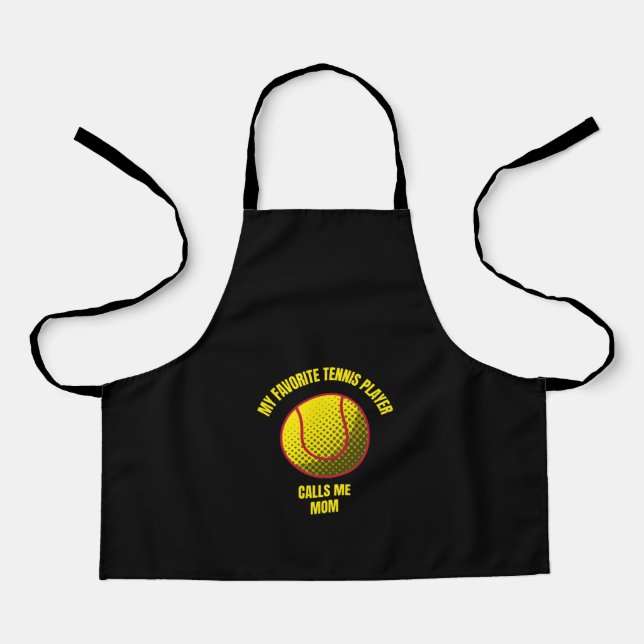 My favourite tennis player calls me mum funny tenn apron (Front)
