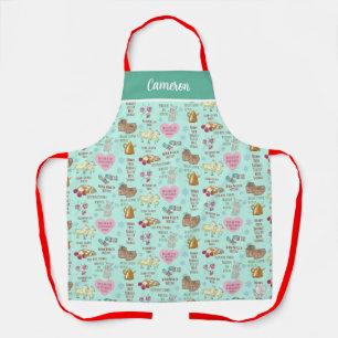 My Favourite Things Cute Nostalgic Retro Christmas Apron