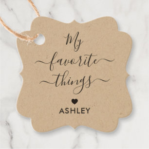 My Favourite Things Gift Tag for Favours and Fun
