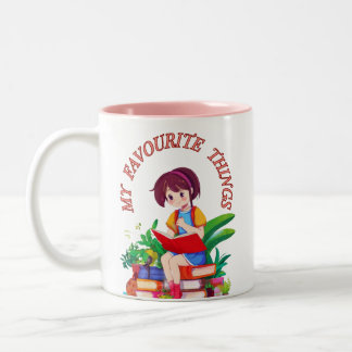 my favourite things mug for book lovers