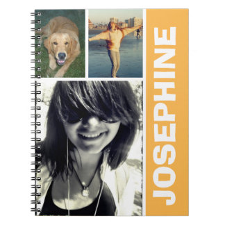 My favourite things orange photo collage journal