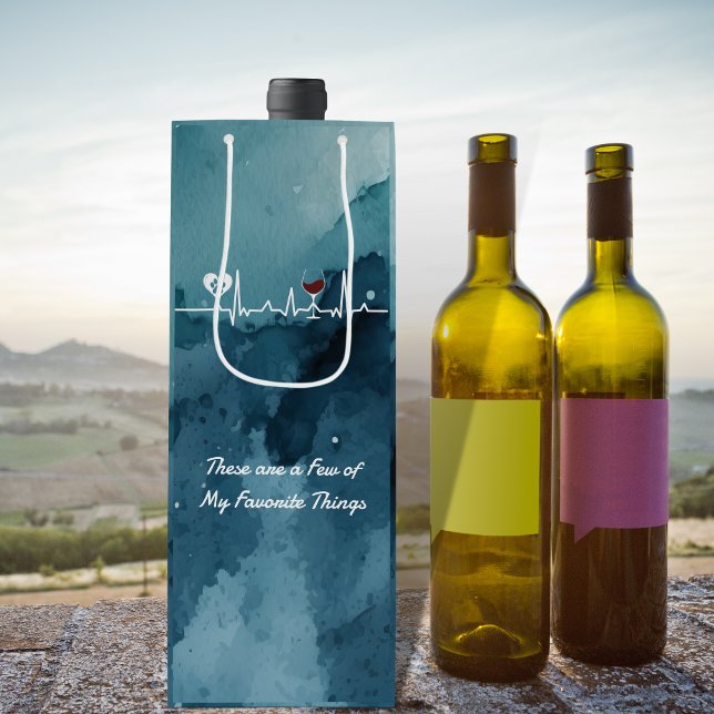 My Favourite Things Paws and Wine Heartbeat Wine Gift Bag (Creator Uploaded)