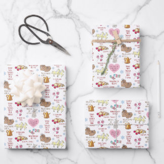 My Favourite Things Sound of Music Cute Hand-Drawn Wrapping Paper Sheet