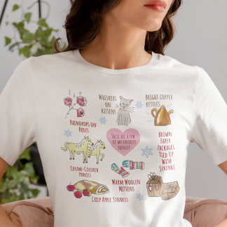 My Favourite Things Sound of Music Hand-Drawn T-Shirt