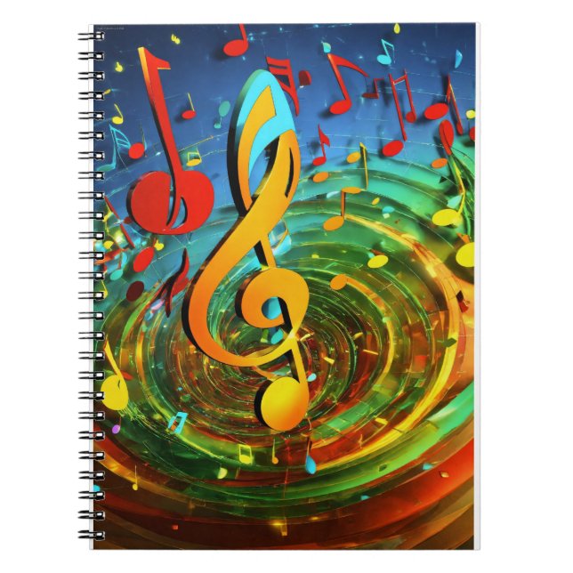 My Favourite Tune: Musical Notes and Lyrics Design Notebook (Front)