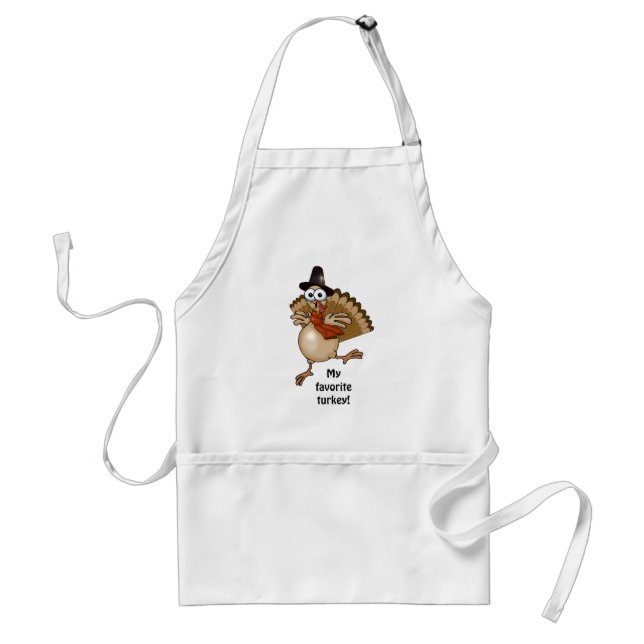My favourite turkey! Thanksgiving gift apron. Standard Apron (Front)