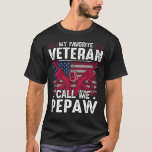 My Favourite Veteran Call Me PEPAW Veteran Day T-Shirt