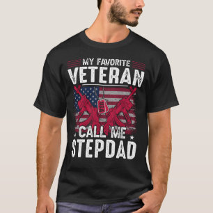 My Favourite Veteran Call Me STEPDAD Veteran Day T-Shirt