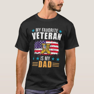 My Favourite Veteran Is My Dad For Kid Father's Da T-Shirt