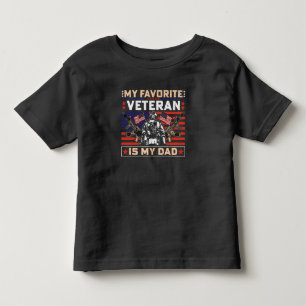 My Favourite Veteran Is My Dad Toddler T-Shirt