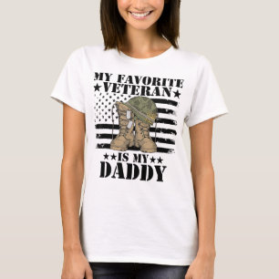 my favourite veteran is my daddy US flag father ve T-Shirt